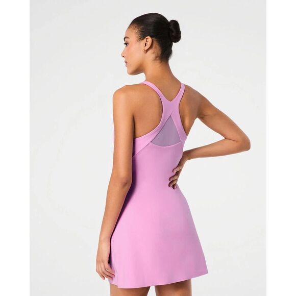 SPANX Dresses & Skirts - SPANXshape Get Moving V-Neck Athleisure Dress In Pink Petunia Size 1X